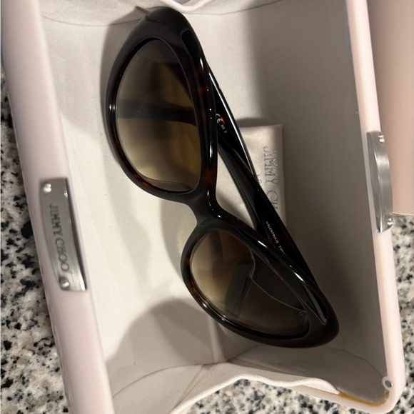 Jimmy Choo Brown Tortoise Sunglasses
